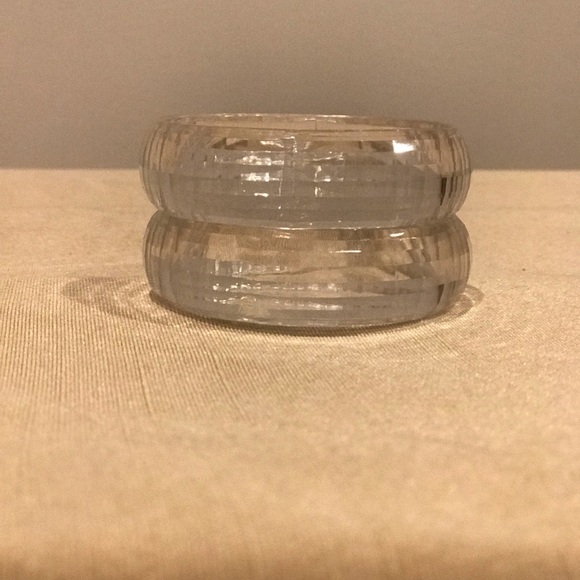 Bundle of 2 colorless resin bangles.EUC - Picture 3 of 6
